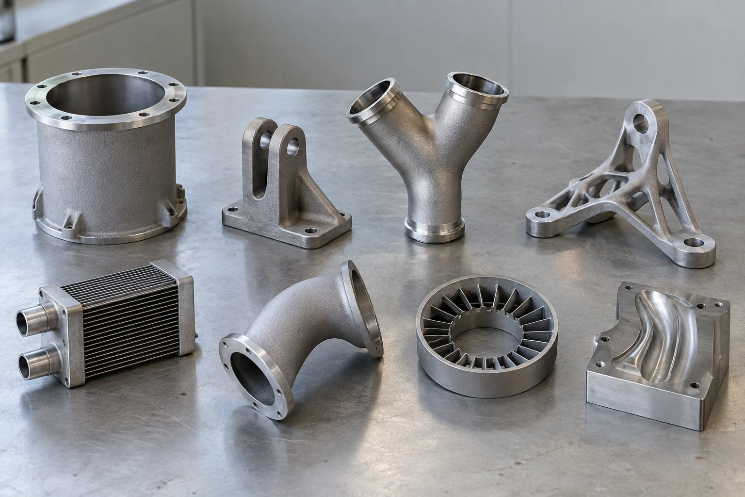 Carter, staffe, raccordi, condotti e componenti alleggeriti: esempi di geometrie per Additive Manufacturing.